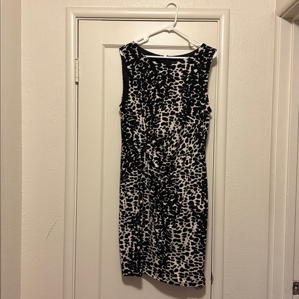 Dkny Leopard Print Sleeveless Dress